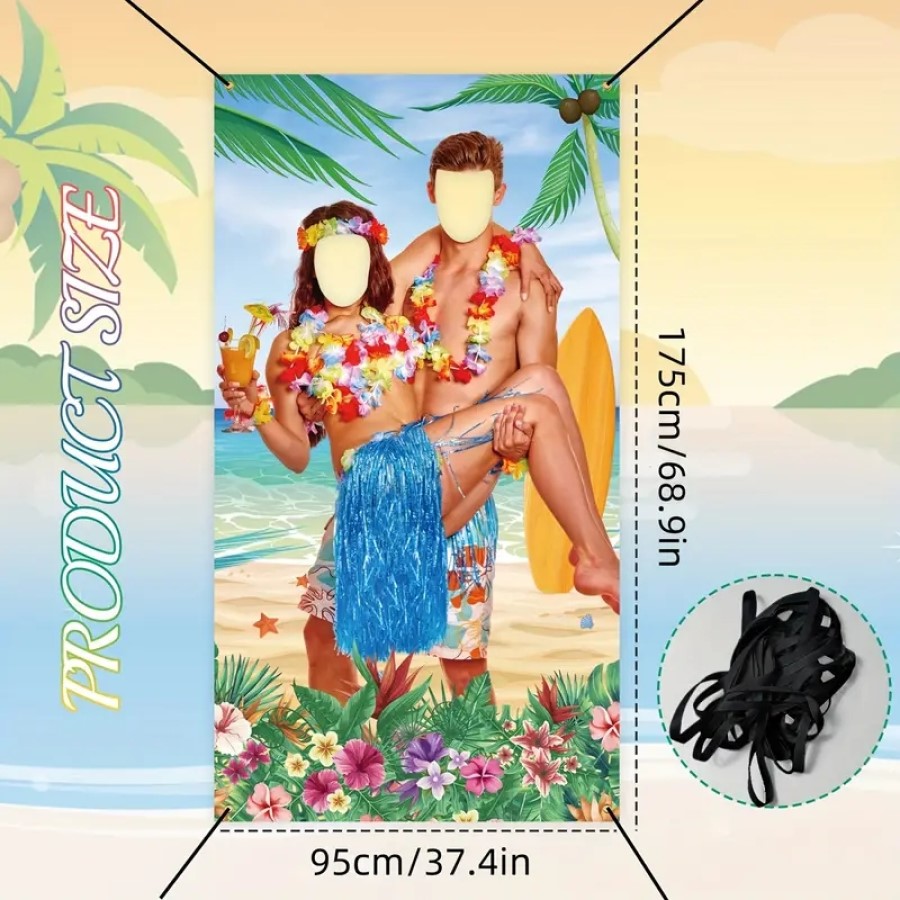 Party Games Couple - Bannière Photo de Couple Luau hawaïen,