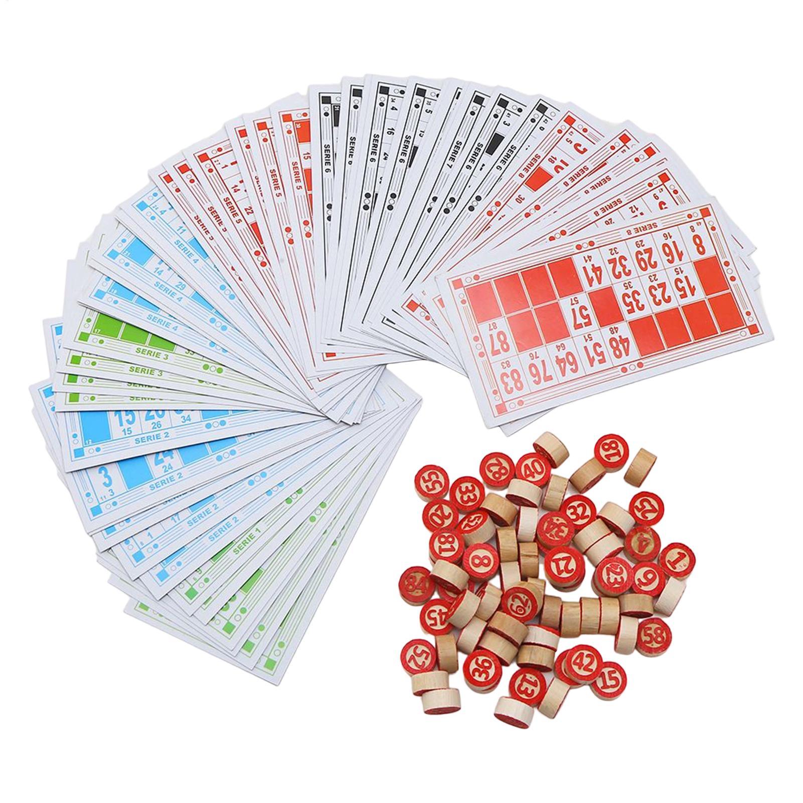 Party Games Bingo - Jeu de bingo vintage en bois,