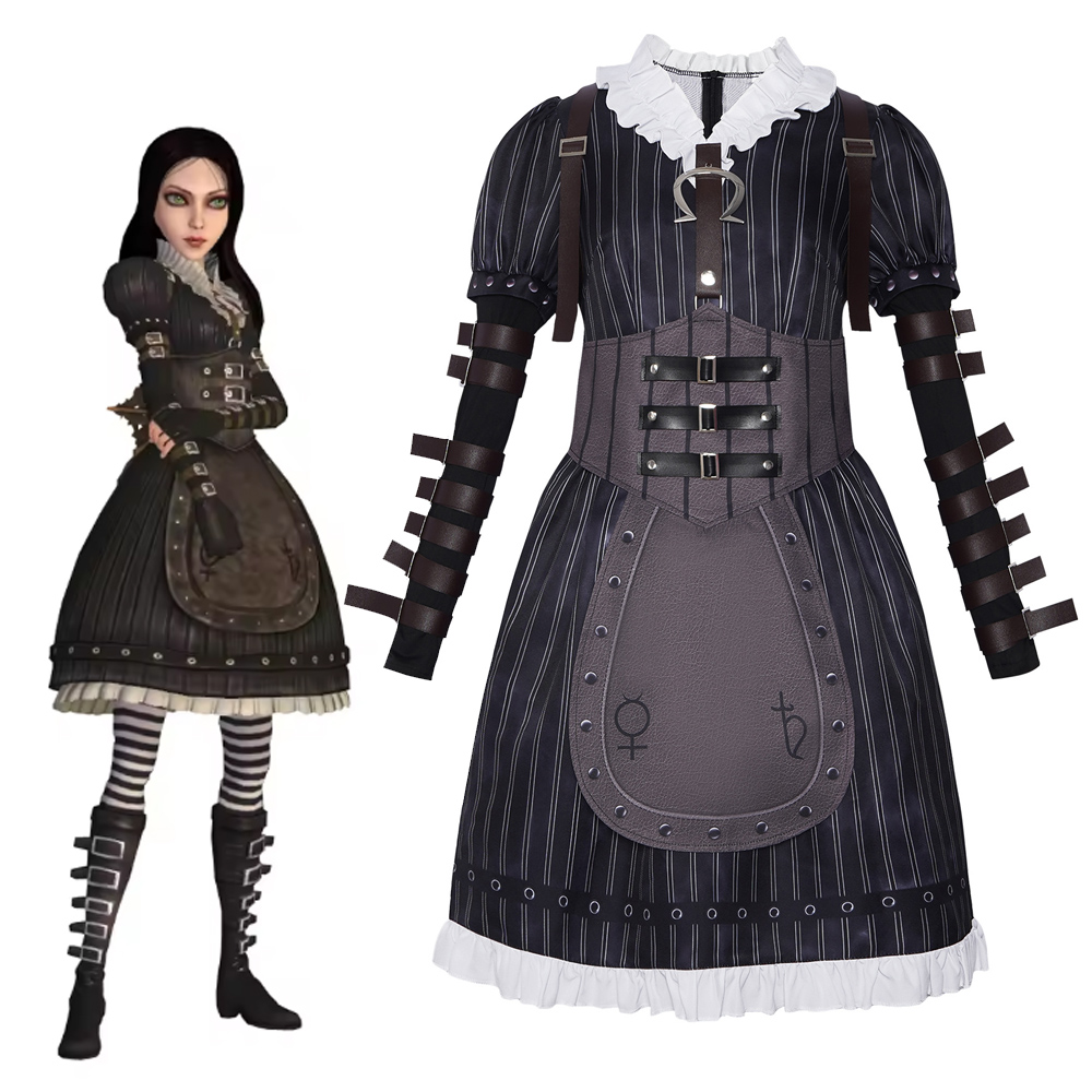 Party Games Steam - Costume de cosplay Alice Liddell, robe