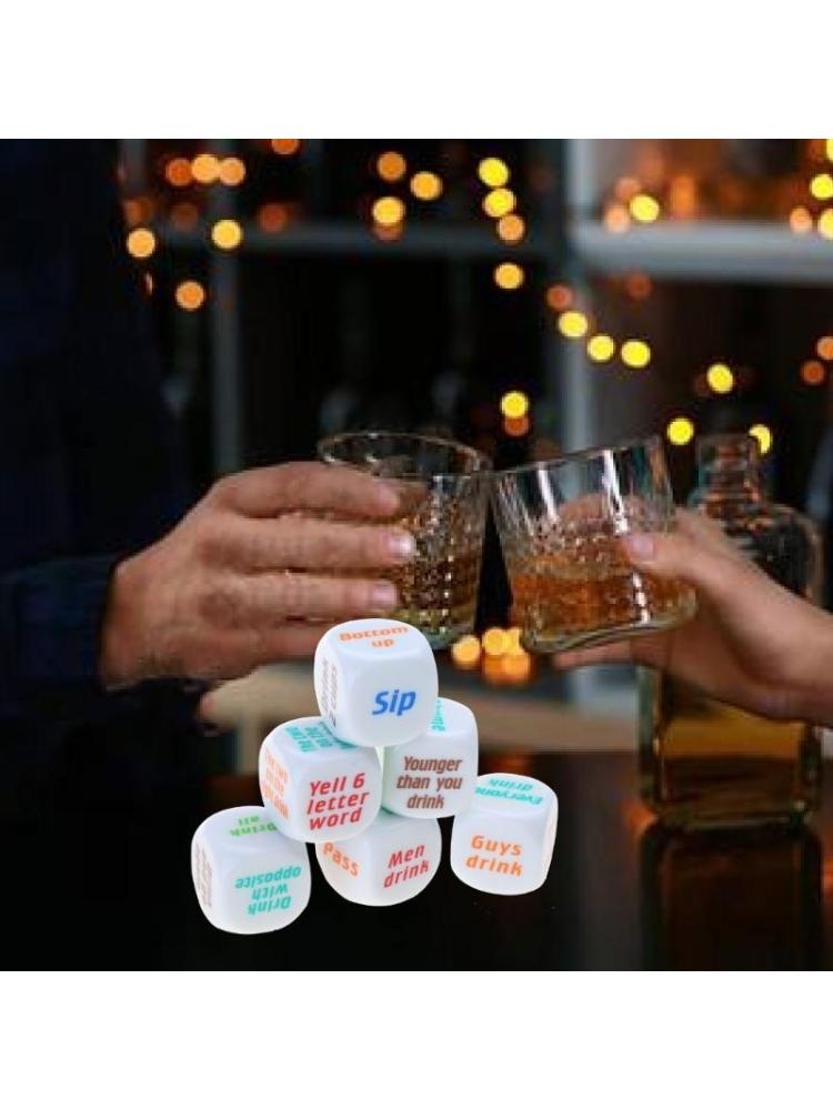 6 pièces 25mm dés vin jeux fêt - Party Games Adults Drinking avis et prix